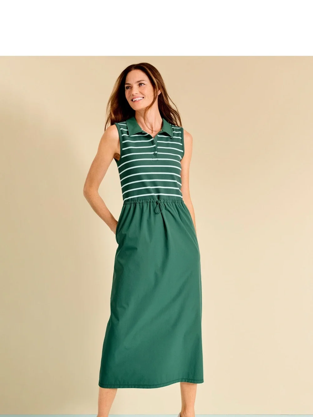 NWOT Talbots Mixed Media Polo Dress - Picture 1 of 5
